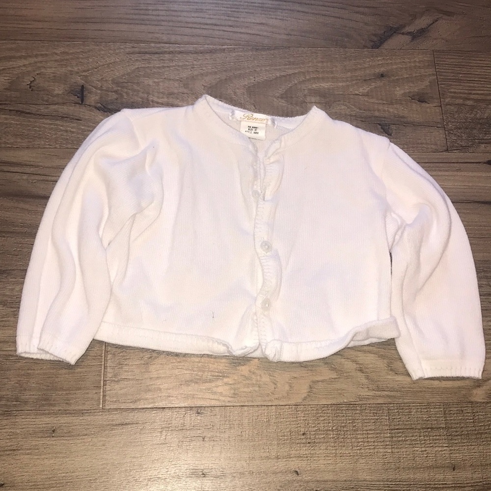 White cardigan